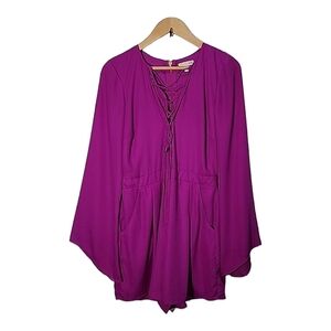 Gianni Bini fuchsia colored romper size M